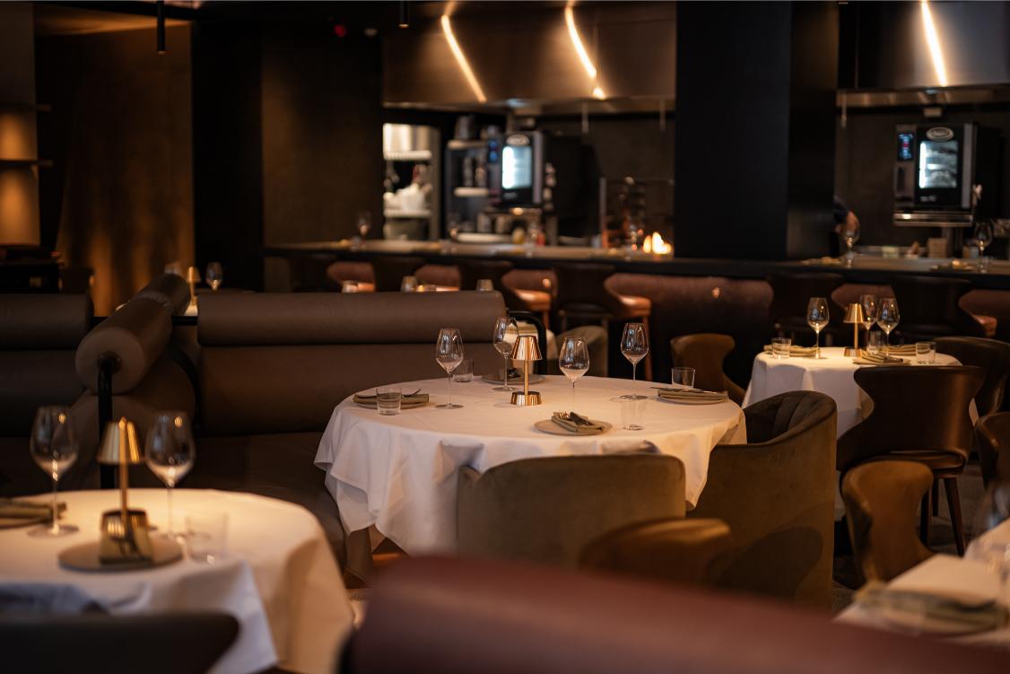 Beautifully decorated restaurant space with elegant dining setup
