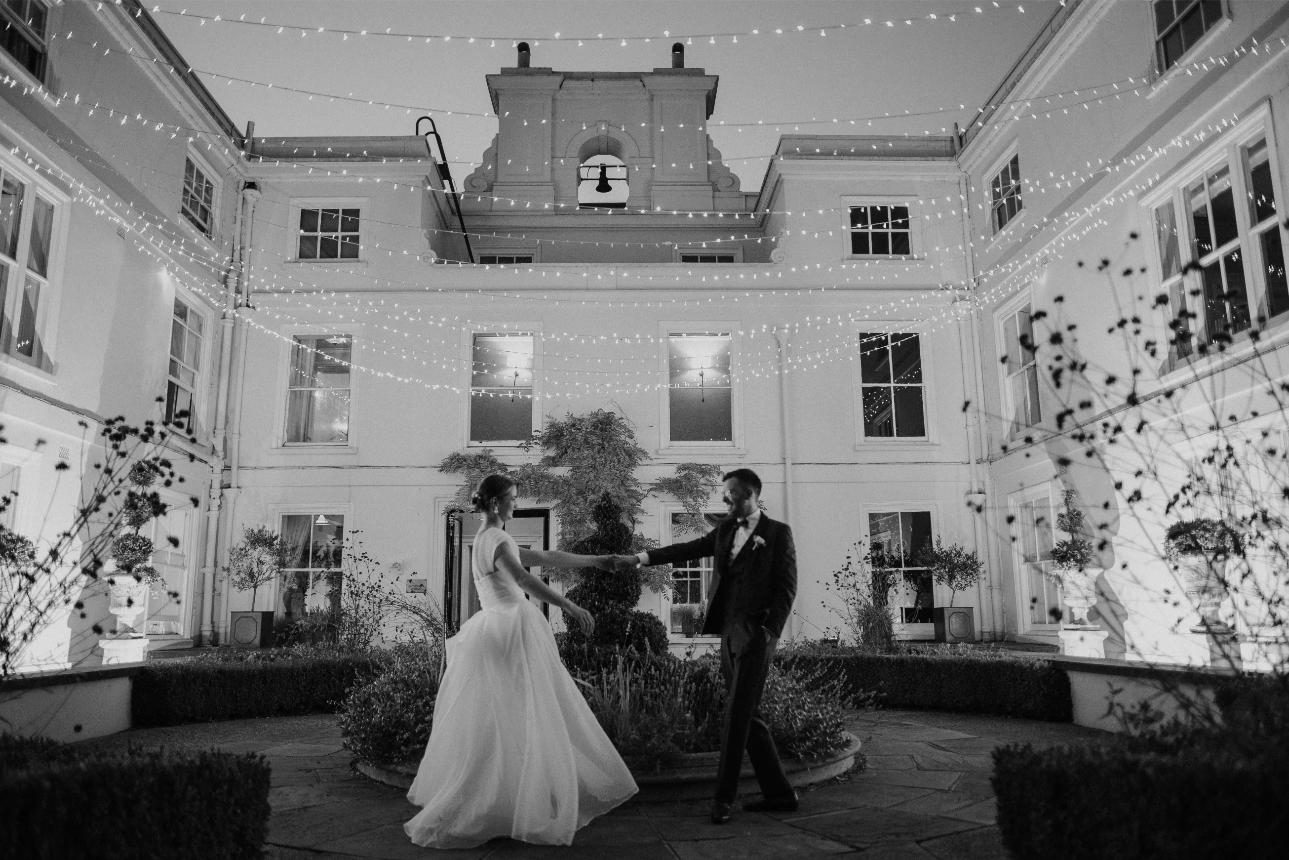 Elegant wedding venue with beautiful decorations